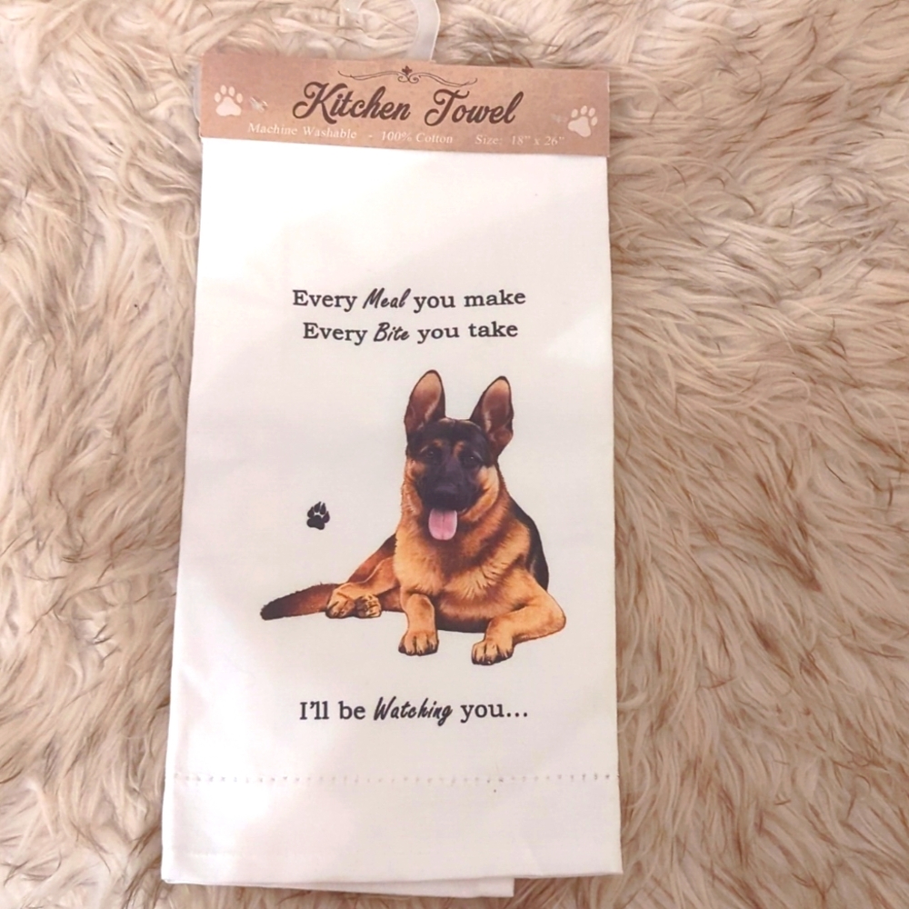 German shepherd kitchen towel